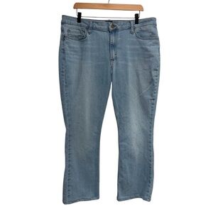 2/$25 Lee Women's Light Wash Blue 5-Pocket Jeans Stretch 27” Cotton Blend